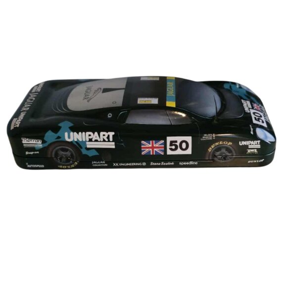 Vintage Tin Plate Racing Jaguar XJ220 Collectible Tin - Picture 1 of 6